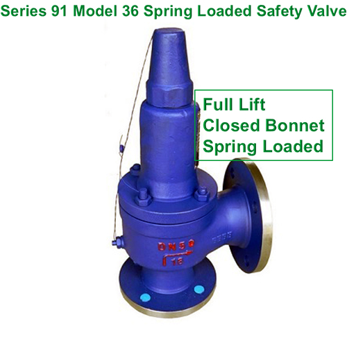 Series 91 Model 36 Spring Loaded Closed Safety Valve with
